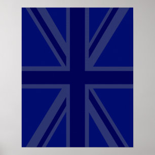 Poster Blues pour un Union Jack drapeau britannique