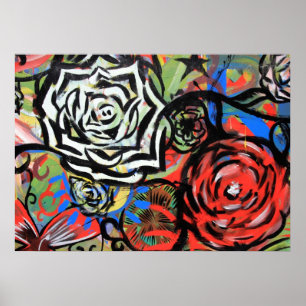 Poster Blume Graffiti
