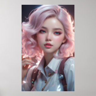 Poster Blurred Girl Portrait 1