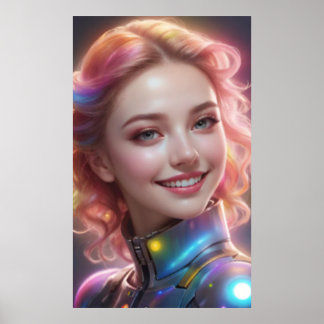 Poster Blurred Girl Portrait 2