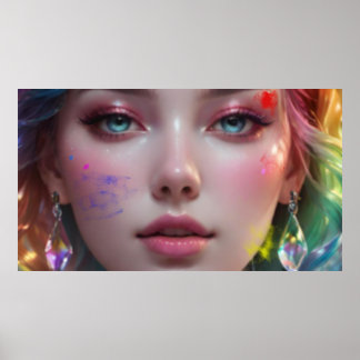 Poster Blurred Girl Portrait 3