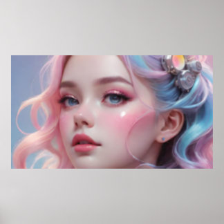 Poster Blurred Girl Portrait 4