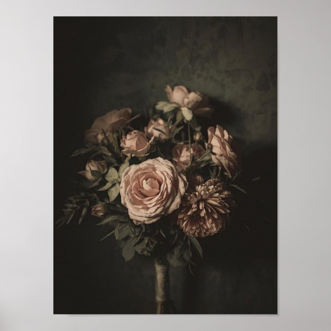 Poster Blush Bouquet Vintage Floral Study (Devant)