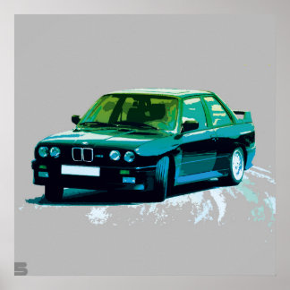 POSTER BMW M3 E30