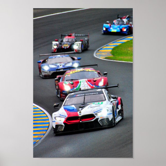 Poster BMW M8 GTE 24 Heures du Mans 2018 (Devant)