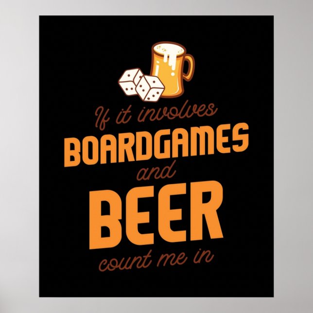 Poster Boardgames et Beer (Devant)