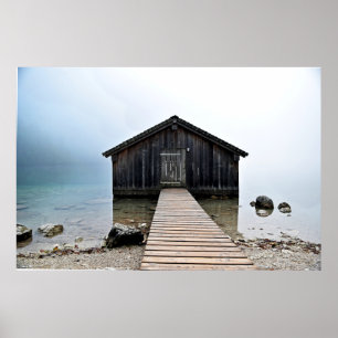 Poster Boathouse Lake Dock