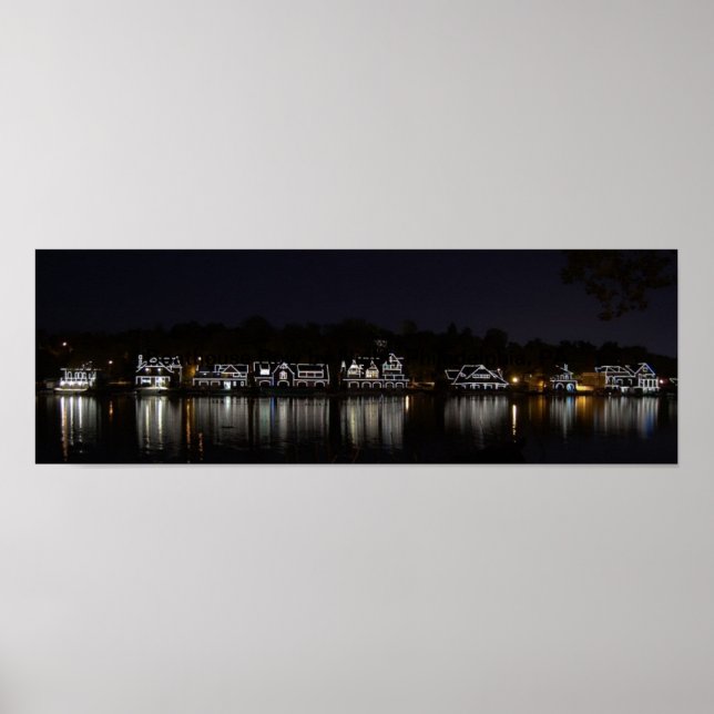 Poster Boathouse Row by Night...Philadelphia, PA (Devant)