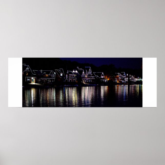 Poster Boathouse Row, Philadelphie, sur la rivière Schuyl (Devant)