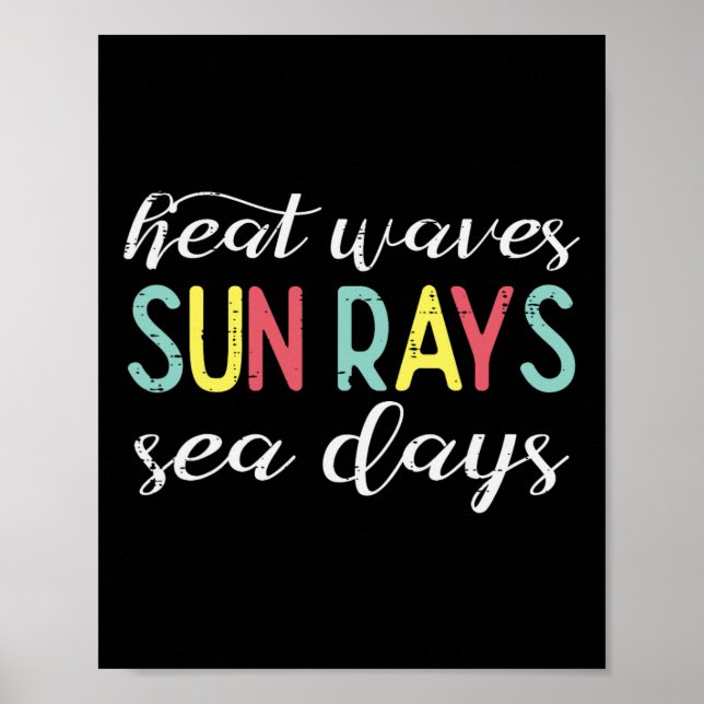 Poster Boating Heat Waves Sun Rays Sea Days Beach Women M (Devant)