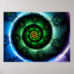 Poster Bobine colorée en spirale