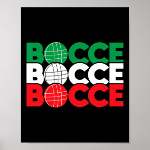 Poster Bocce - Enthousiaste de jeu de Byll Lawn Bowling B