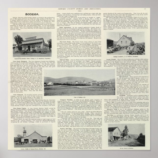 Poster Bodega, Californie (Devant)