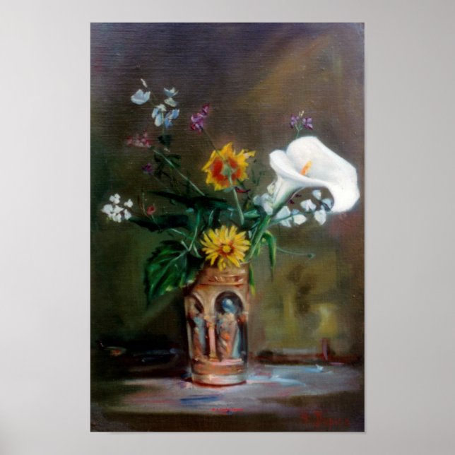 Poster Bodegón de flores (Devant)