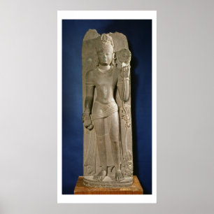 Poster Bodhisattva Padmapani, Nalanda, Bihar, Dynastie Pa