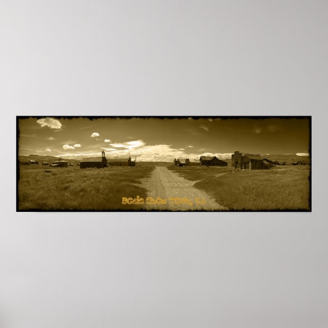 Poster Bodie Ghost Ville Sepia Pano (Devant)