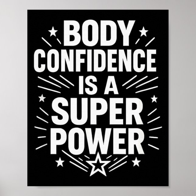 Poster Body Confidence Motivational Saying  (Devant)