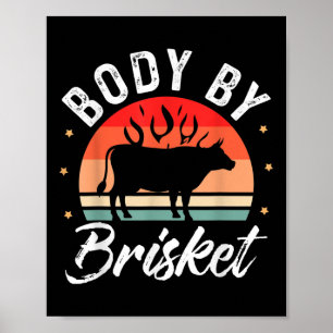 Poster Body Par Brisket Funny Bbq Smoker Barbecue Cadeau