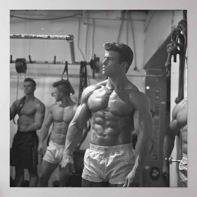 Poster Bodybuilder vintage 2 (Devant)