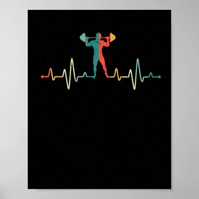 Poster Bodybuilding Cool Gym Pulse Barbell Weights (Devant)