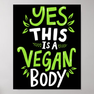Poster Bodybuilding naturel Végane Fitness