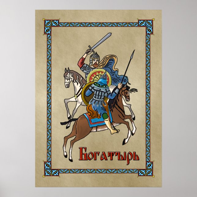 Poster Bogatyr russe médiéval (Devant)