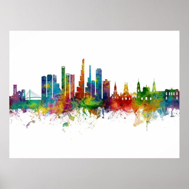 Poster Bogotá Colombia Skyline (Devant)