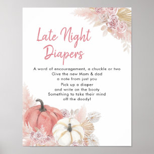 Poster Bohème Chute en Amour Citrouille Late Night Diaper