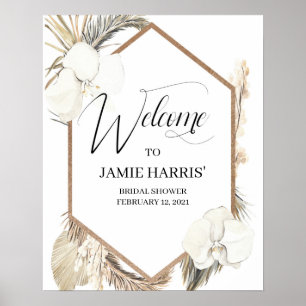 Poster Bohême Désert Cabine de douche, Douche nuptiale