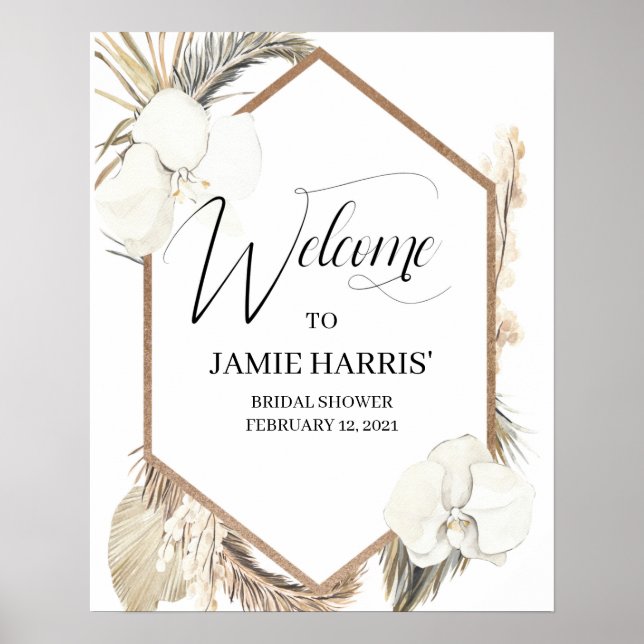 Poster Bohême|Désert|Cabine de douche, Douche nuptiale (Devant)