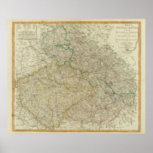 Poster Bohemia, Silesia, Moravia, Lusatia