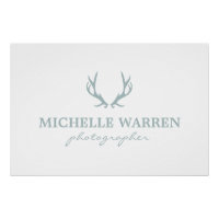 Bohemian Grey Antlers on White Logo Télécharger