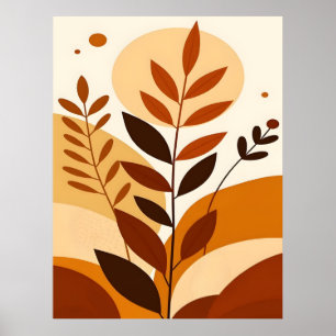 Poster Boho Abstrait et Clip Art moderne Imprimable