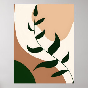 Poster Boho Abstrait et Clip Art moderne Imprimable 2026