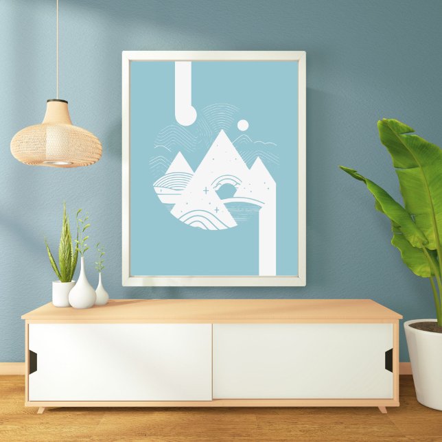 Poster Boho Abstraite lune paysage (Créateur téléchargé)