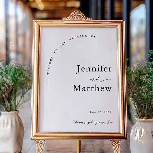 Poster Boho Arch Accueil Mariage simple (Créateur téléchargé)