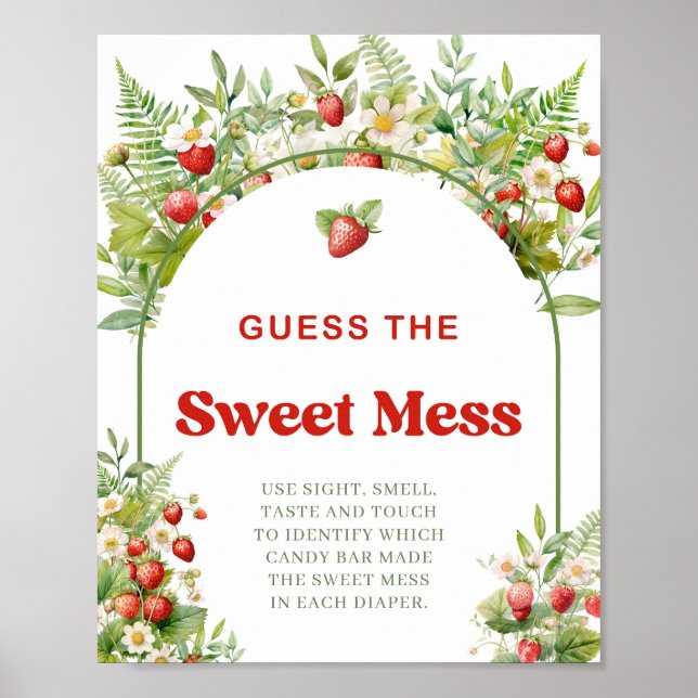 Poster Boho Arch Berry Sweet Guess The Sweet Mess jeu (Devant)