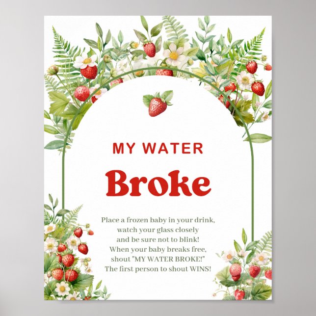 Poster Boho Arch fraise sauvage My Water Broke jeu (Devant)