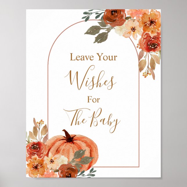 Poster Boho Arch Terracota Baby shower Voeux pour bébé (Devant)