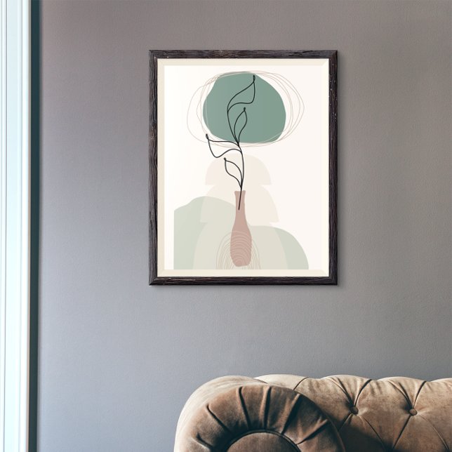 Poster Boho Art Style Vase moderne Plante (Créateur téléchargé)