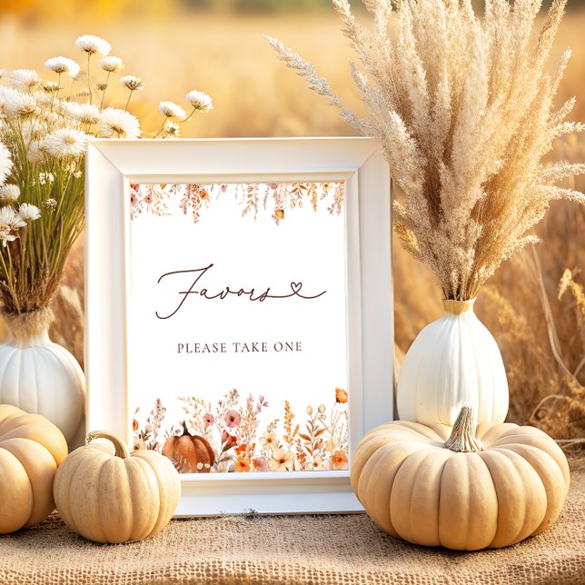 Poster Boho Automne Citrouilles Faveurs S'Il Vous Plaît P (Créateur téléchargé)
