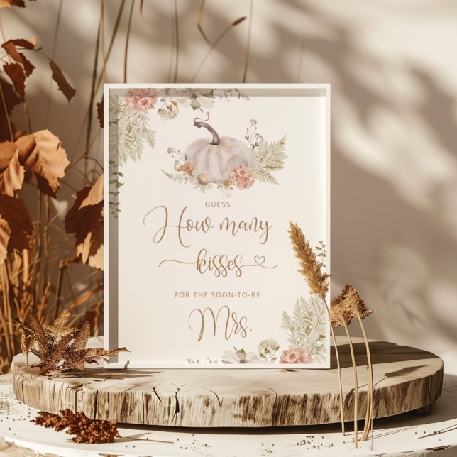 Poster Boho automne devine combien de baisers enterrement (Créateur téléchargé)