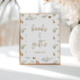 Poster Boho Baby Motif Baby shower Livres Cadeaux