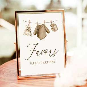 Poster Boho Bébé Vêtements Garçon Baby shower Faveurs Sig