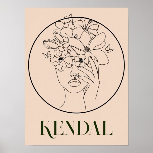 Poster Boho Bohemian Abstrait minimal Style (Devant)