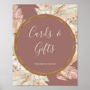 Poster Boho Botanical   Panneau Cartes et cadeaux Dusty R