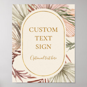 Poster Boho Botanique Cartes et Cadeaux Ivoire Enseigne