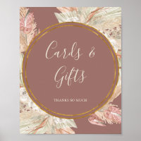 Boho Botanique | Panneau de Cartes et Cadeaux Rose