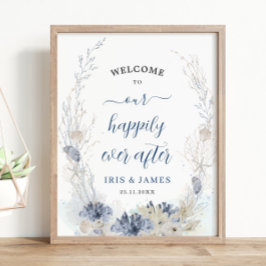Poster Boho Chic Beach Mariage côtier Bienvenue