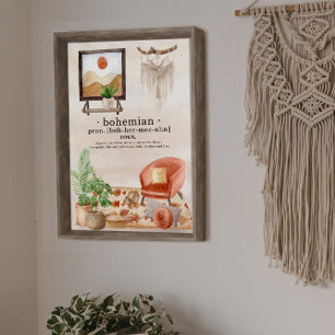 Poster Boho Chic Home Scène Bohème Définition